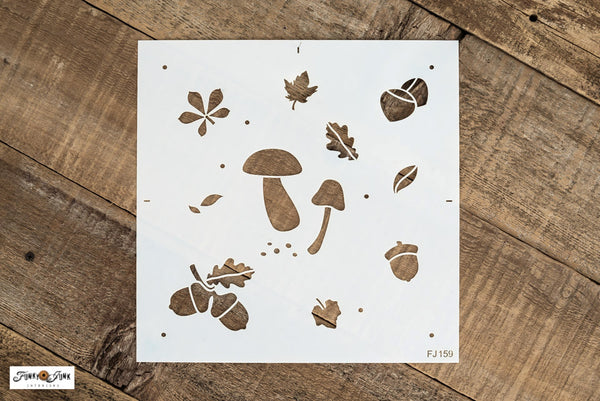 Forest Forage stencil by Funky Junk's Old Sign Stencils