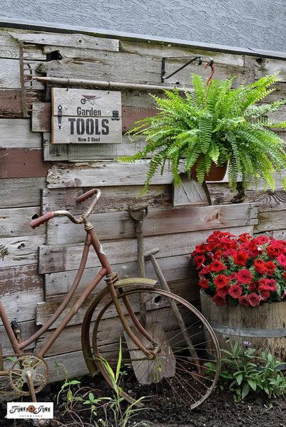 Garden Tools sign by Funky Junk's Old Sign Stencils