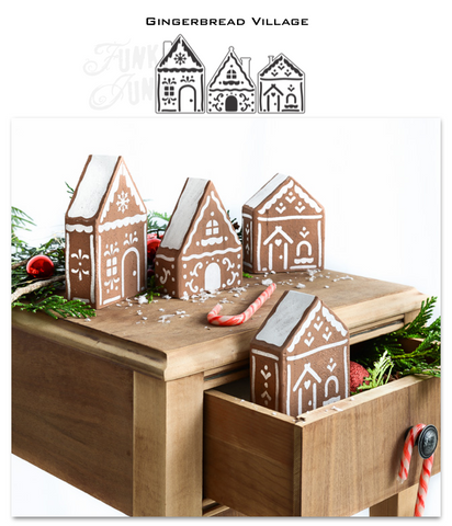 Gingerbread Village stencil