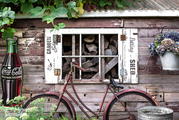 Garden Shop and Potting Shed shutters | Funky Junk's Old Sign Stencils