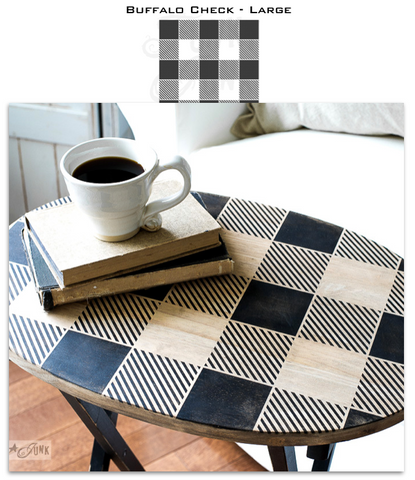 Get ready to add some cozy charm to your projects with our Buffalo Check - Large stencil! Featuring 3" squares, this highly detailed yet easy-to-use stencil pattern is perfect for creating a realistic buffalo plaid look on larger scale projects.