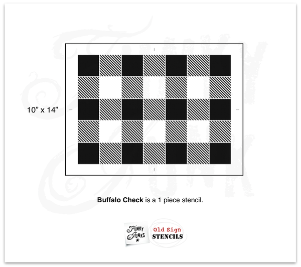 Create a cozy cabin or festive vibe with the Buffalo Check Medium stencil! This easy-to-use stencil features a realistic detailed buffalo plaid pattern that can be stenciled onto  your projects in just a few minutes. Available in 2 sizes for the ultimate versatility.