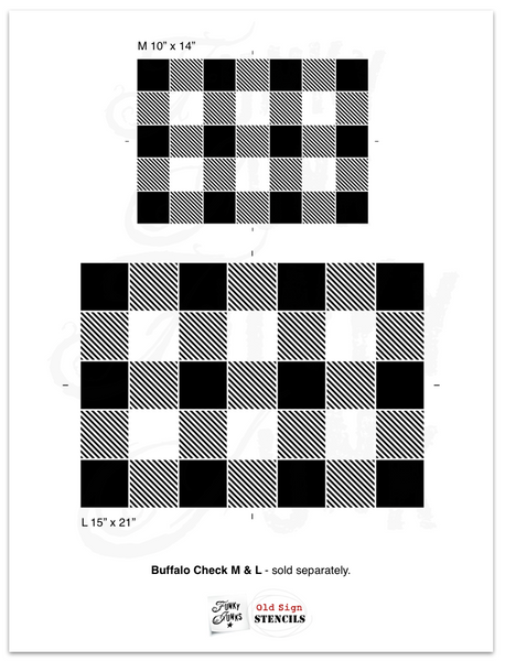 Create a cozy cabin or festive vibe with the Buffalo Check Medium stencil! This easy-to-use stencil features a realistic detailed buffalo plaid pattern that can be stenciled onto  your projects in just a few minutes. Available in 2 sizes for the ultimate versatility.