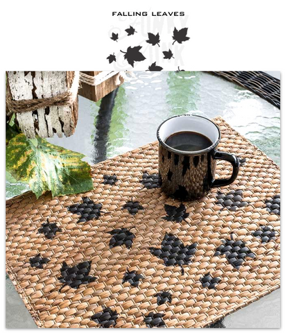 Falling Leaves by Funky Junk's Old Sign Stencils. This random fall leaves pattern stencil is styled after swirling wind blown leaves, instantly putting you in the mood to light the fire, get cozy under a blanket and serve-up the apple cider! Use as a pattern or individually. Perfect for pillow covers, trays, placemats, etc.