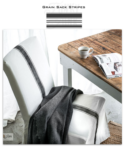 Stencil authentic Grain Sack Stripes on anything you wish, with a choice of 6 different styles! By Funky Junk's Old Sign Stencils