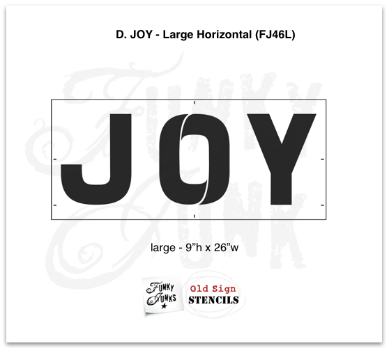 Joy - Large Christmas stencil kit