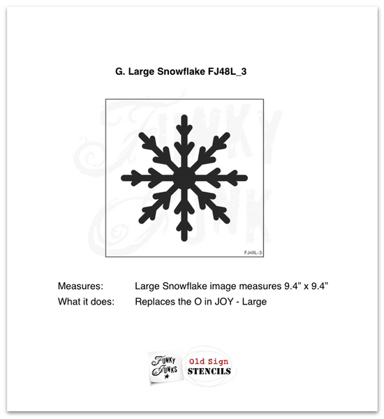 Joy - Large Christmas stencil kit