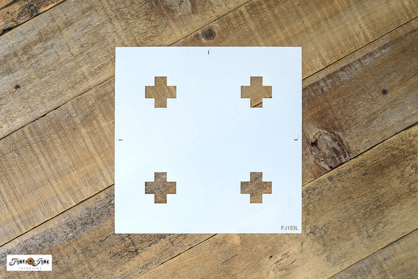 Cross Pattern Stencil - large by Funky Junk's Old Sign Stencils