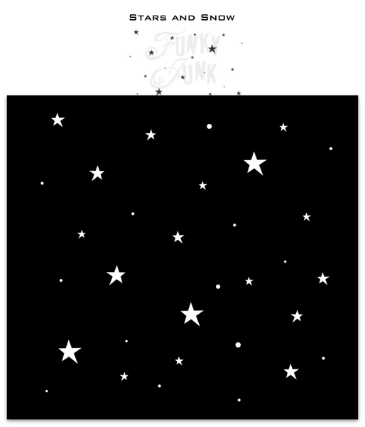 Stars And Snow stencil