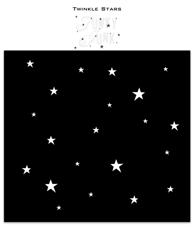 Twinkle Twinkle Star stencil pattern - Stars stencils for DIY