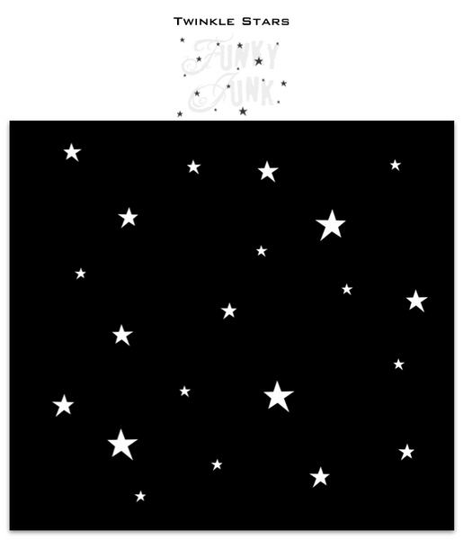 Twinkle Stars stencil by Funky Junk's Old Sign Stencils