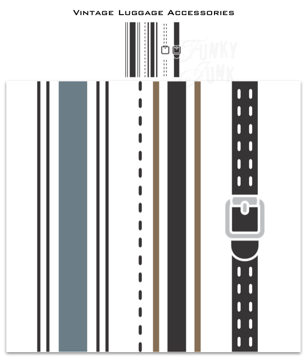 Stencil vintage charm on projects with the Vintage Luggage Accessories FJ145 stencil! Perfect for DIYers, this stencil makes it easy to customize your projects with stripes, stitching and a belt strap so you can get a grain sack or steam trunk look every time! Team up with Vintage Luggage Kit for full luggage effect. 