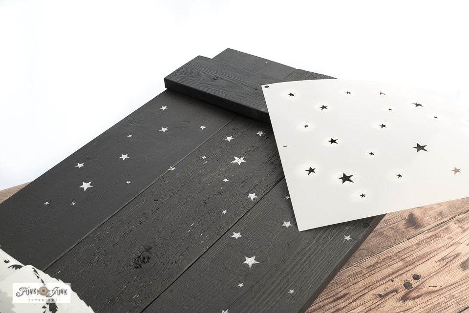 Twinkle Stars stencil by Funky Junk's Old Sign Stencils