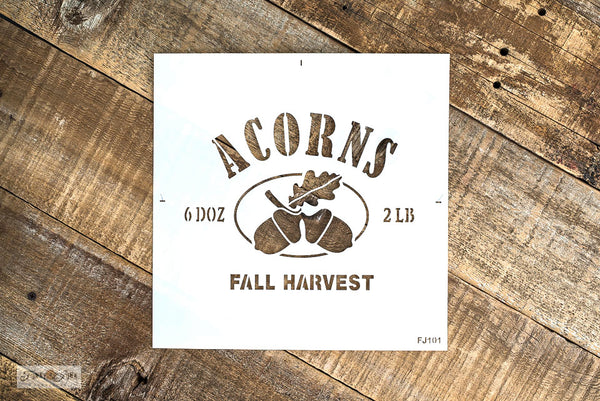 Acorns stencil by Funky Junk's Old Sign Stencils