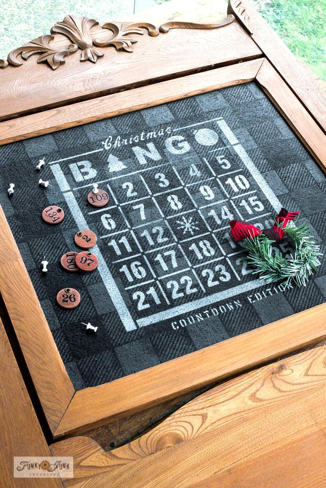 Christmas Countdown Bingo stencil by Funky Junk's Old Sign Stencils