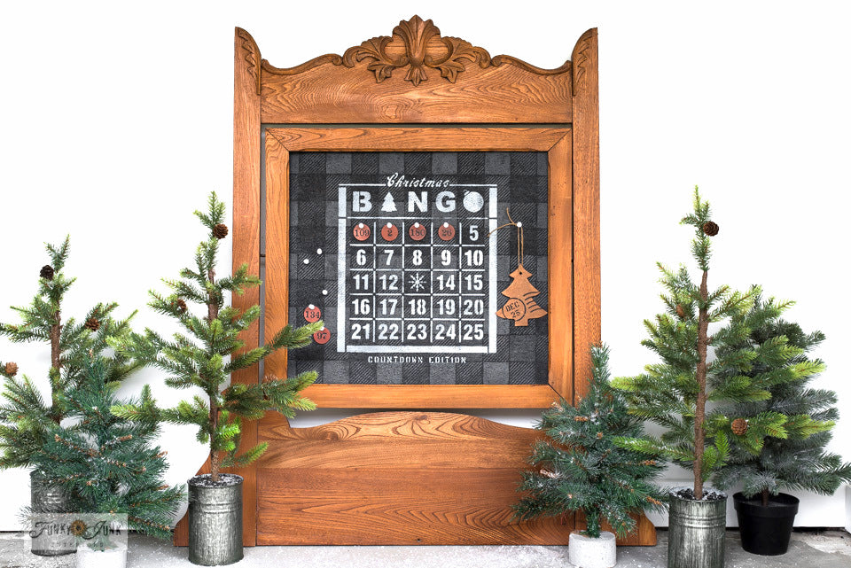 Christmas Countdown Bingo stencil by Funky Junk's Old Sign Stencils