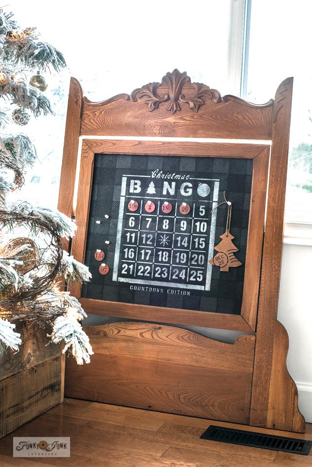 Christmas Countdown Bingo stencil by Funky Junk's Old Sign Stencils