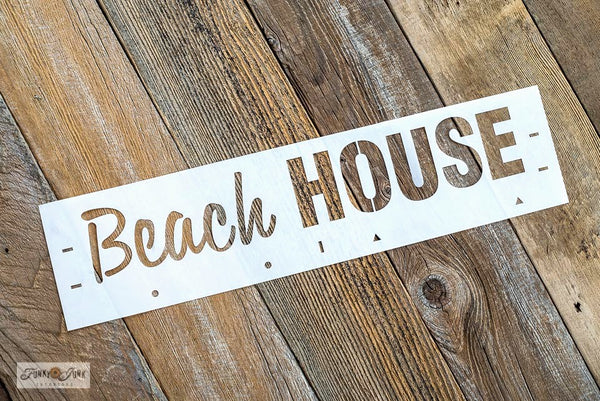 Getaway Collection are summer themed stencils. Lake Rentals, Beach House, Bed & Breakfast, Private Beach and Cabin Resort. By Funky Junk's Old Sign Stencils.