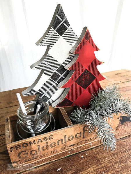 Create a cabin farmhouse inspired Buffalo Check pattern on anything you wish with this stencil! Funky Junk's Old Sign Stencils