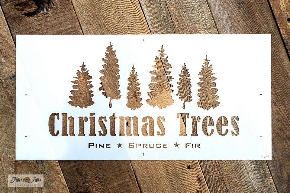 Christmas Trees Pine-Spruce-Fir stencil by Funky Junk's Old Sign Stencils