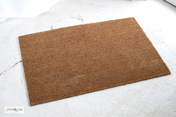 How to stencil a custom door mat with Retro Star Large by Funky Junk's Old Sign Stencils