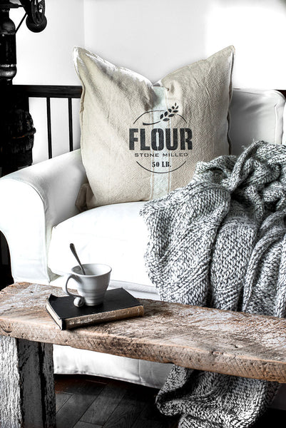 Create authentic looking reproduction grain sack designs with our Grain Sack Logo collection and Grain Sack Stripe stencils! Funky Junk's Old Sign Stencils