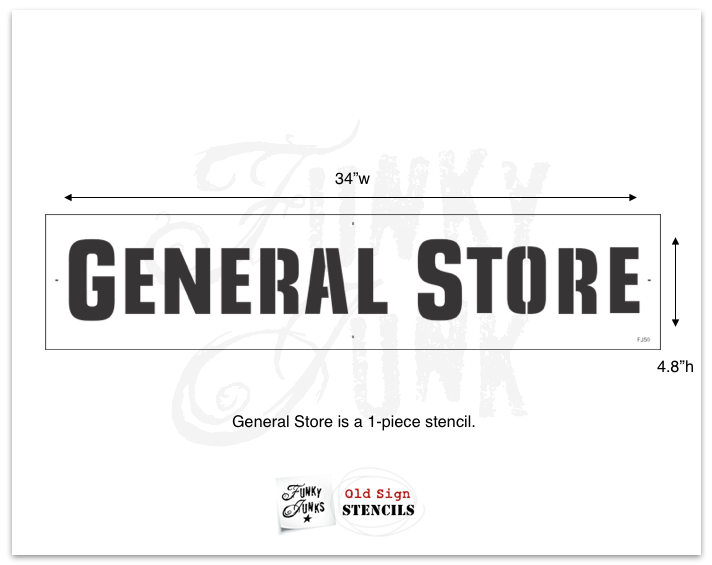 General Store by Funky Junk's Old Sign Stencils General Store by Funky Junk's Old Sign Stencils