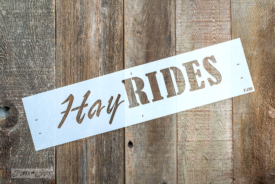 Hay Rides Sign Hay Rides stencil by Funky Junk's Old Sign Stencils