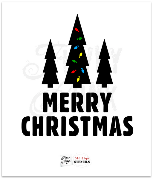 Merry Christmas by Funky Junk's Old Sign Stencils