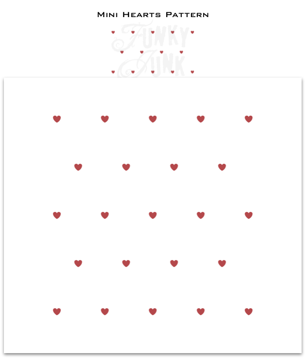 12 x 12 Striped Heart Stencil