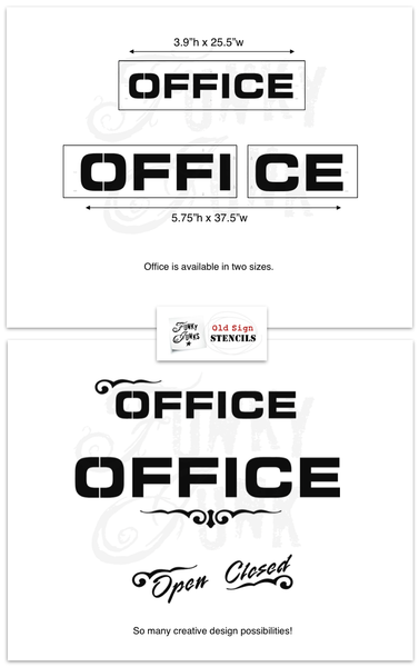 Office stencil by Funky Junk's Old Sign Stencils