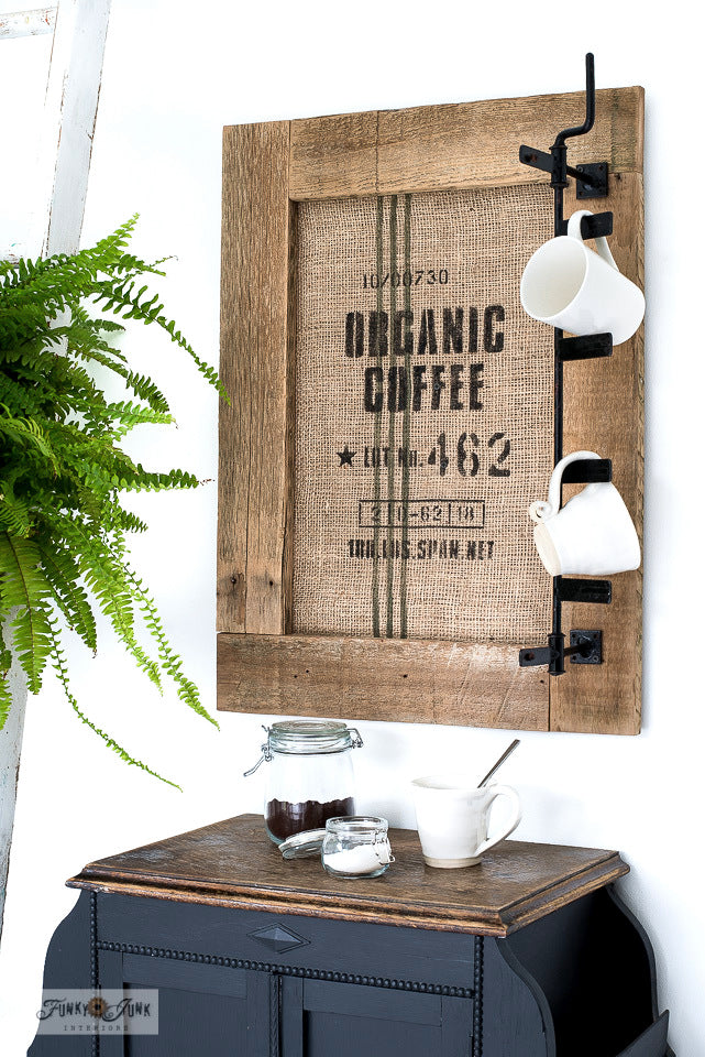 Organic Coffee stencil by Funky Junk's Old Sign Stencils