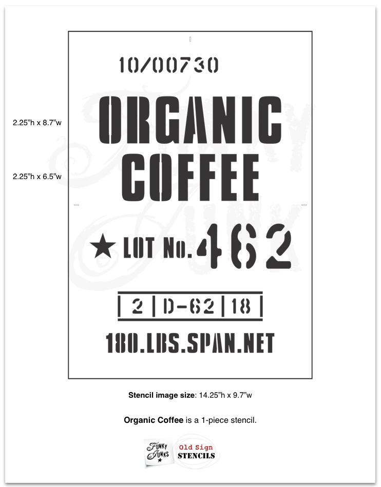 coffee stencils argos