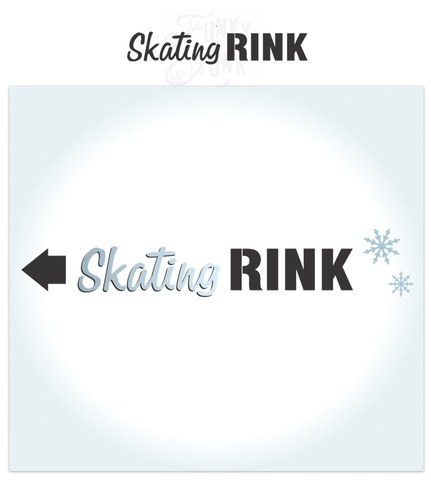 Skating Rink is a Christmas-Winter themed stencil that is mixed with a hand-written script alongside bold for punch! It's perfect for the ice skater in the family, or as a gift to one. Scaled to work with our other Winter Directional Signs so you can create a whimsical directional sign with ease!