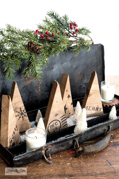 Christmas Crates is a unique Christmas crate-themed stencil filled with festive greetings and shipping stamp labels so you can stencil your projects, gifts or packages shipping crate style! Includes a reindeer, snowflake and star graphics.