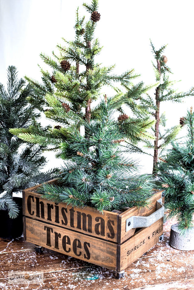 Christmas Trees Pine-Spruce-Fir stencil by Funky Junk's Old Sign